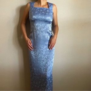 SOLD 90s vintage dby ltd baby blue midi dress